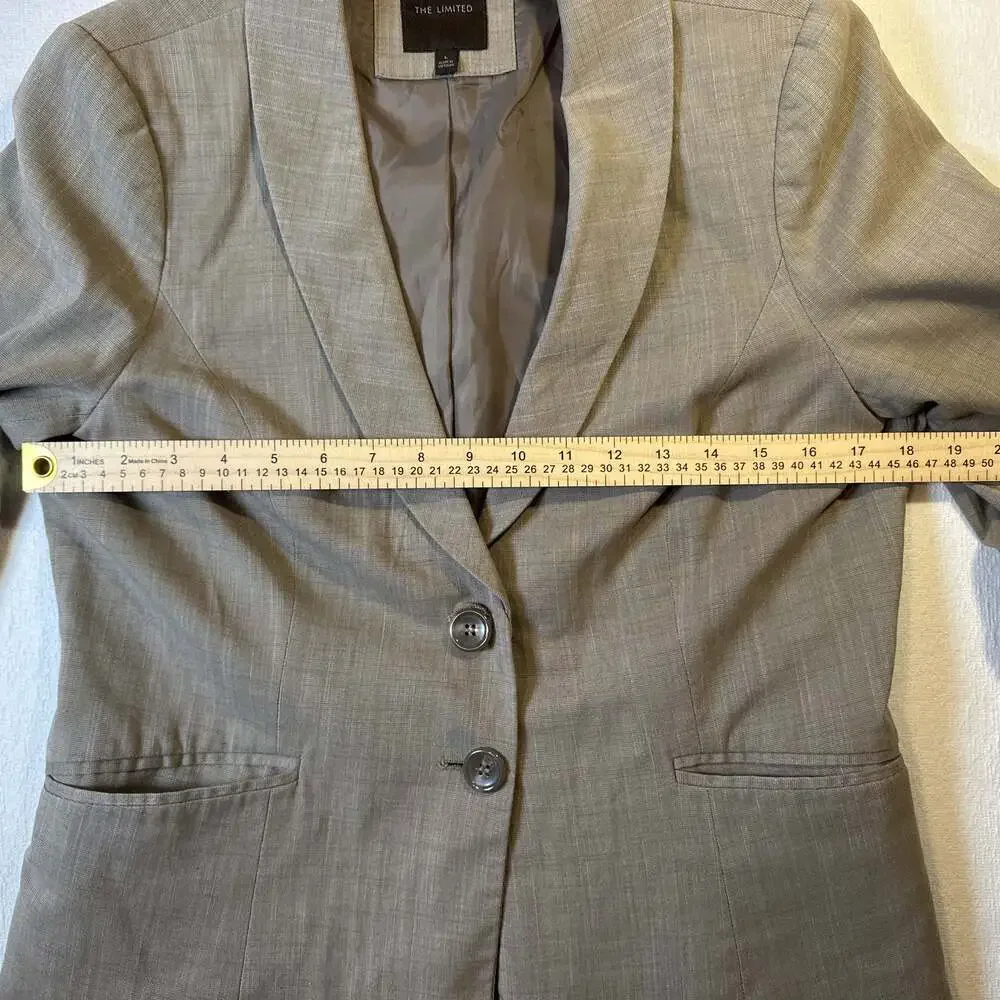 The Limited classic Tan Taupe hue 3/4 Sleeve 2-Button Blazer  lightweight L